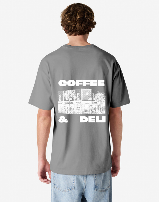 Ham 'Coffee & Deli' Tee - Gravel