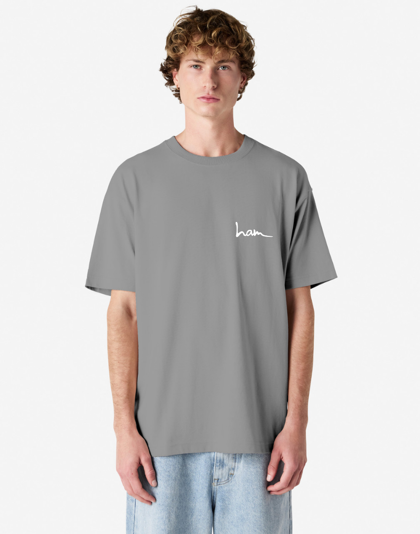 Ham 'Coffee & Deli' Tee - Gravel